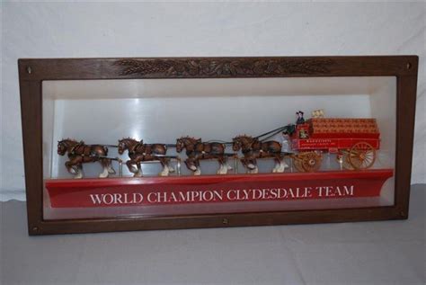**There is also an incredibly beautiful 1986 <strong>Budweiser</strong> beer <strong>Clydesdale team</strong> overhead light that we are also selling. . Old budweiser world champion clydesdale team